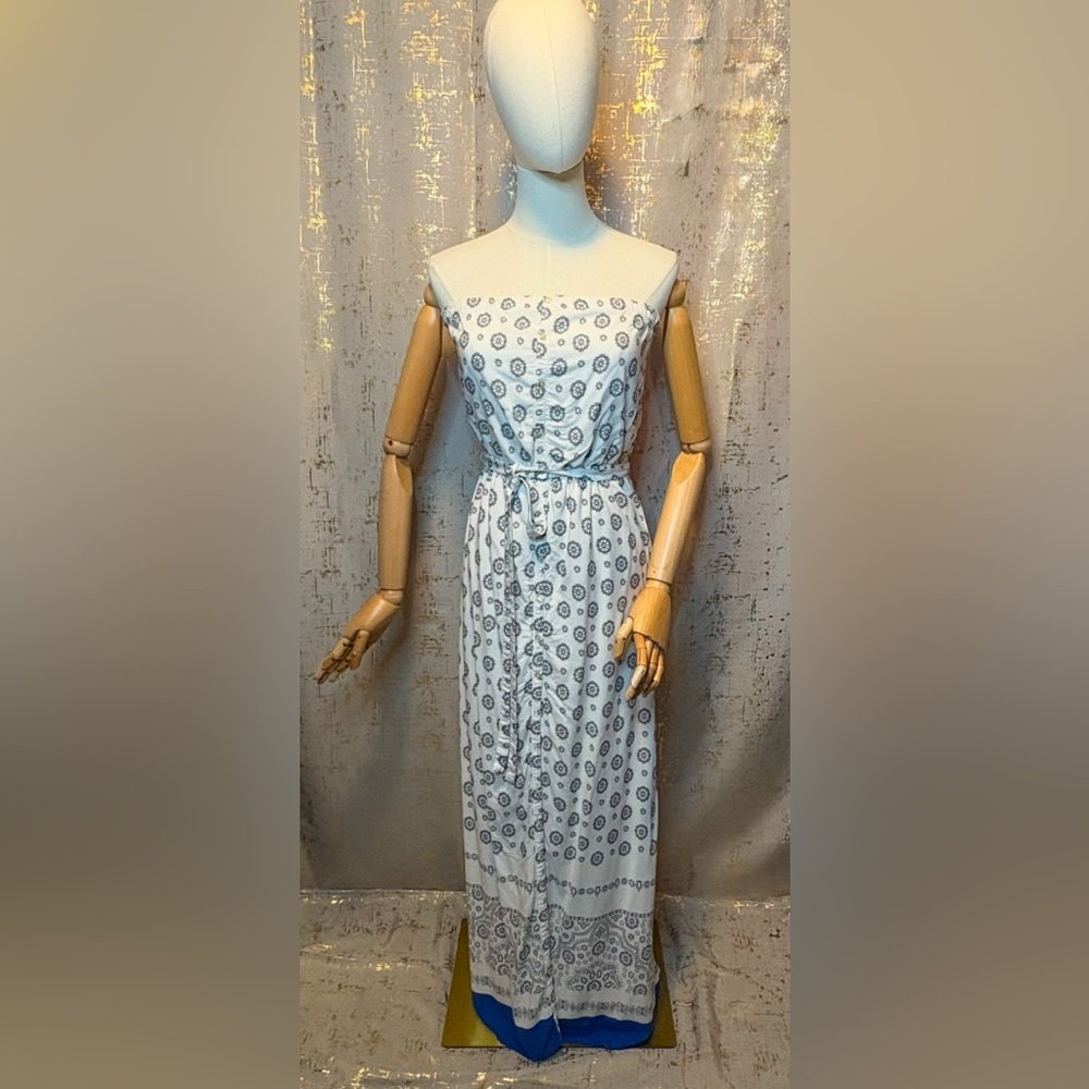 Print Strapless Dress